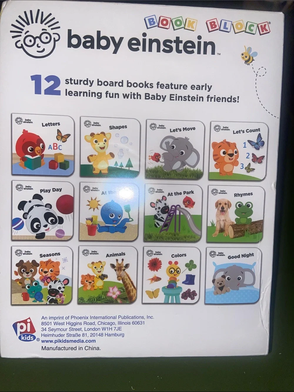 Baby Einstein 12-Book Board Book Set - Colorful Learning Collection